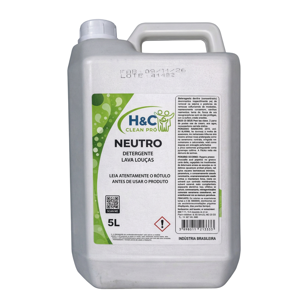 Neutro – Detergente lava louças neutro · 5 L ‑ 20 L