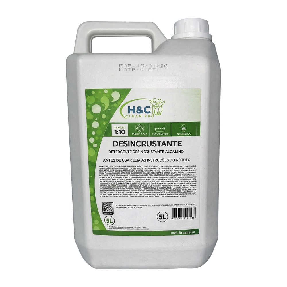 Desincrustante – Detergente desincrustante alcalino · 5 L ‑ 20 L